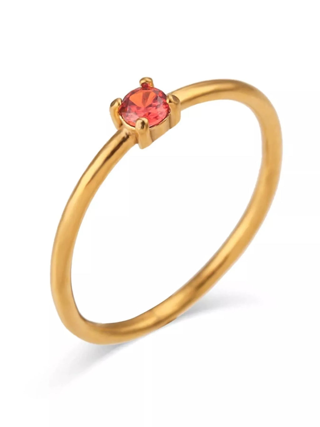 18K Gold-Plated Zircon Ring, view 2