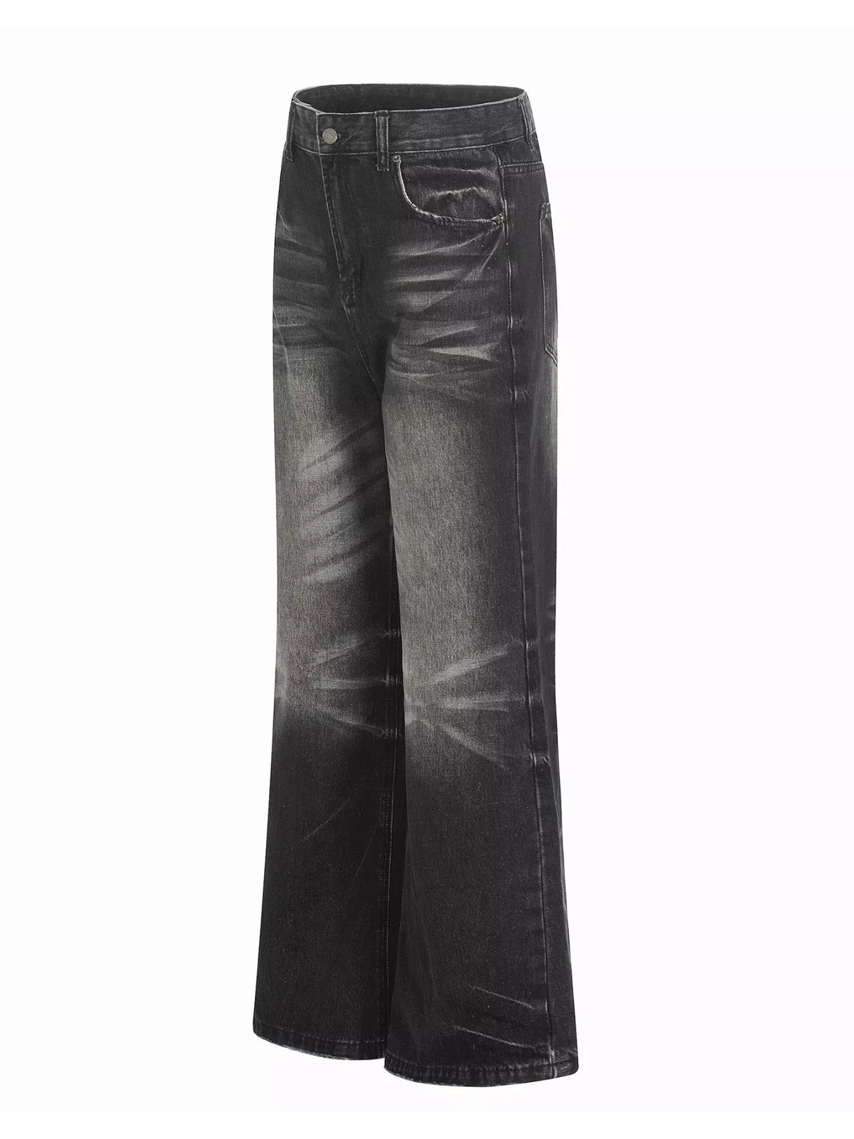 Men's Full Size Vintage Wash Wide Leg Jeans Plus Size - Lilixa.store