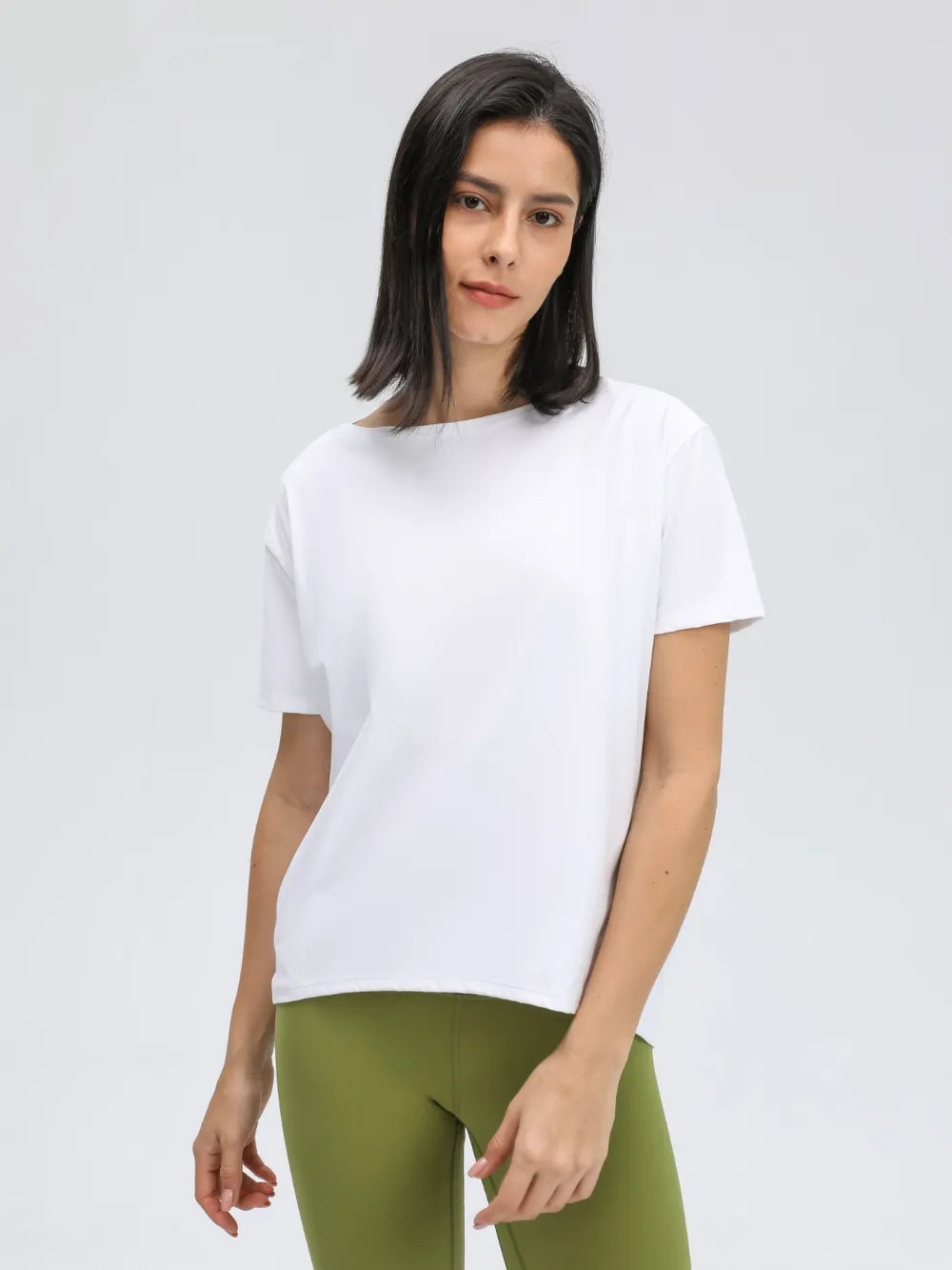 Millennia Round Neck Short Sleeve Active T-Shirt - Lilixa.store