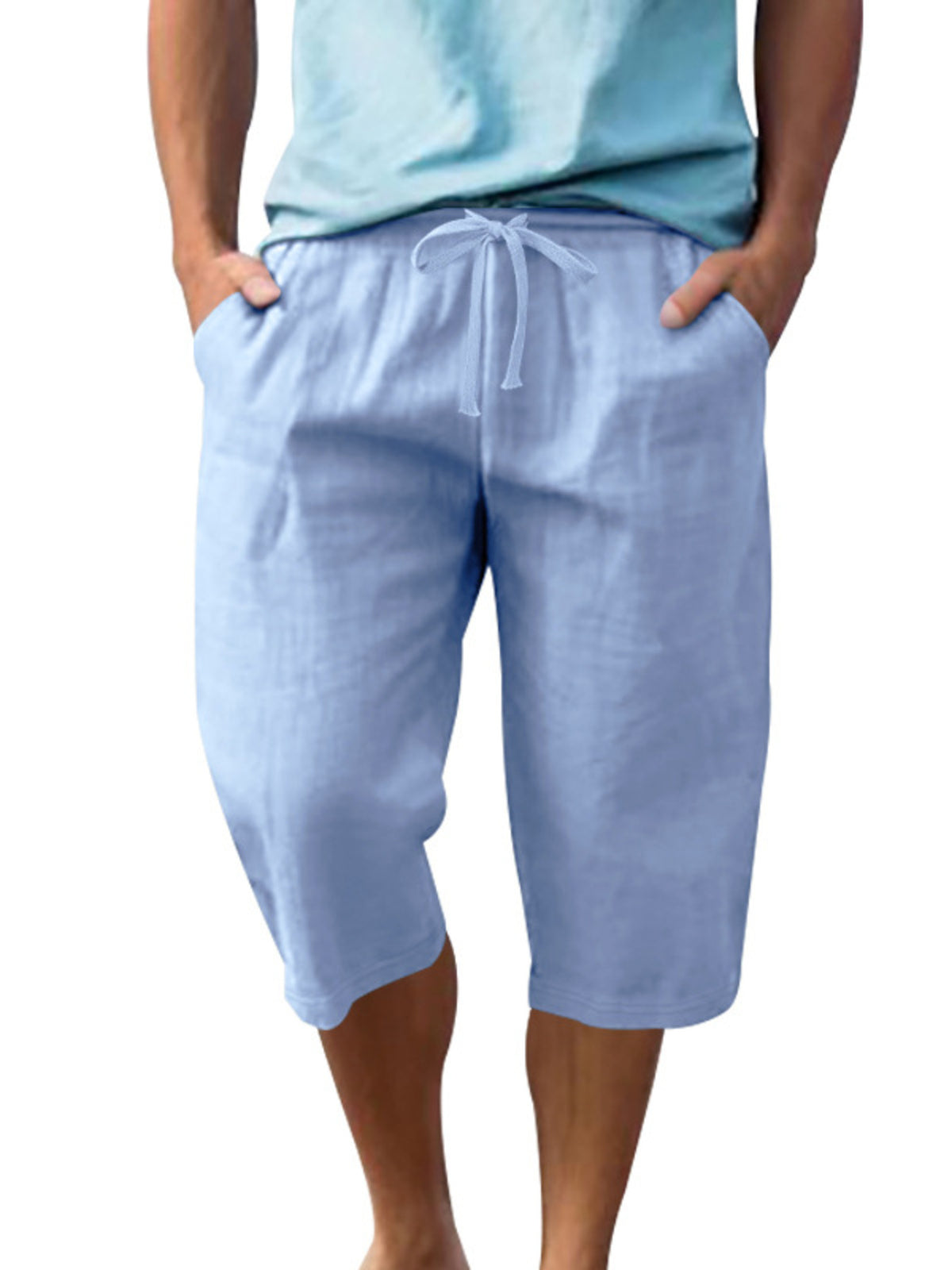 Men's Full Size Casual Drawstring Shorts Plus Size