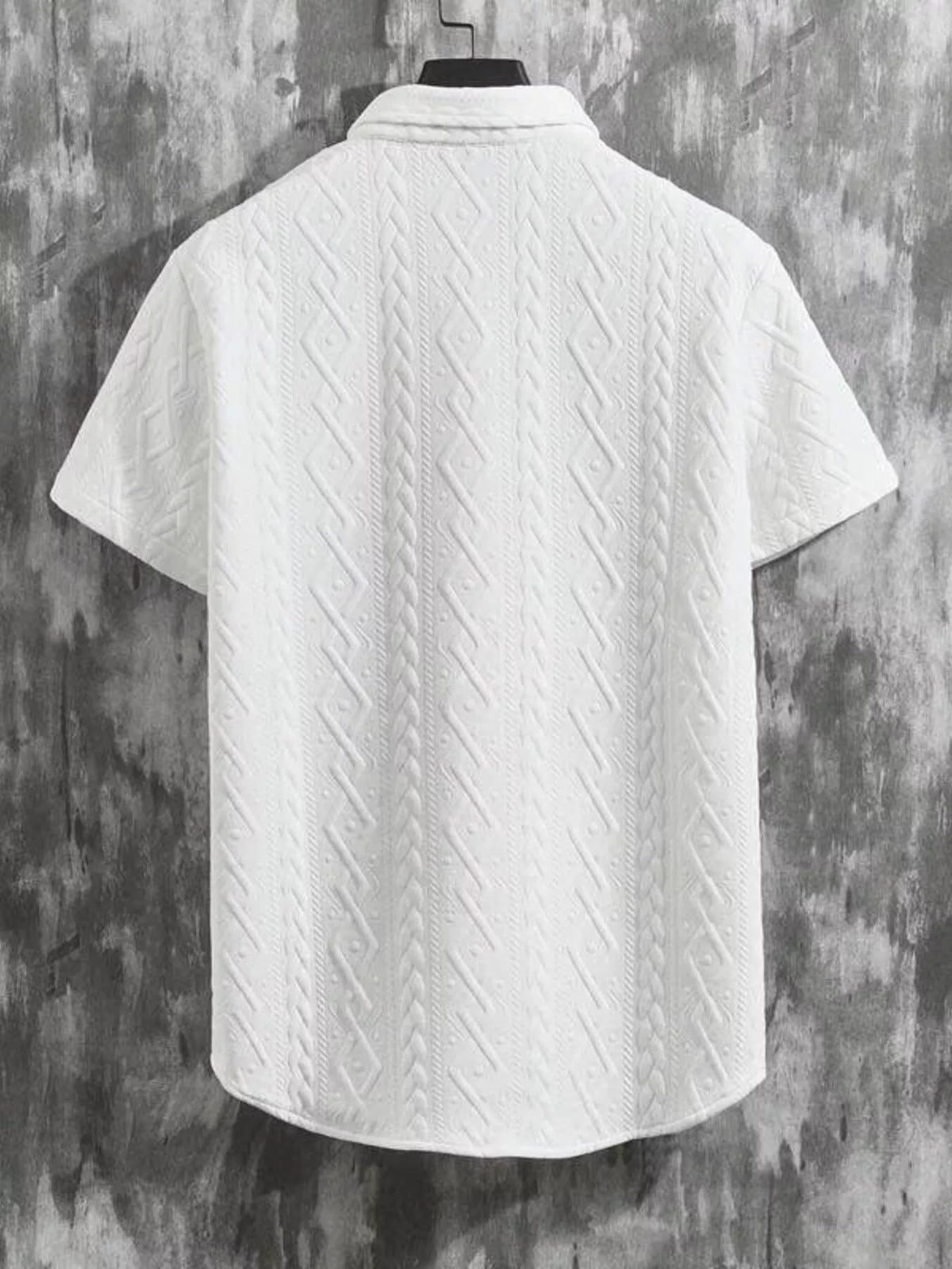 Men's Textured Knit Short Sleeve Polo & Shorts Set - Lilixa.store
