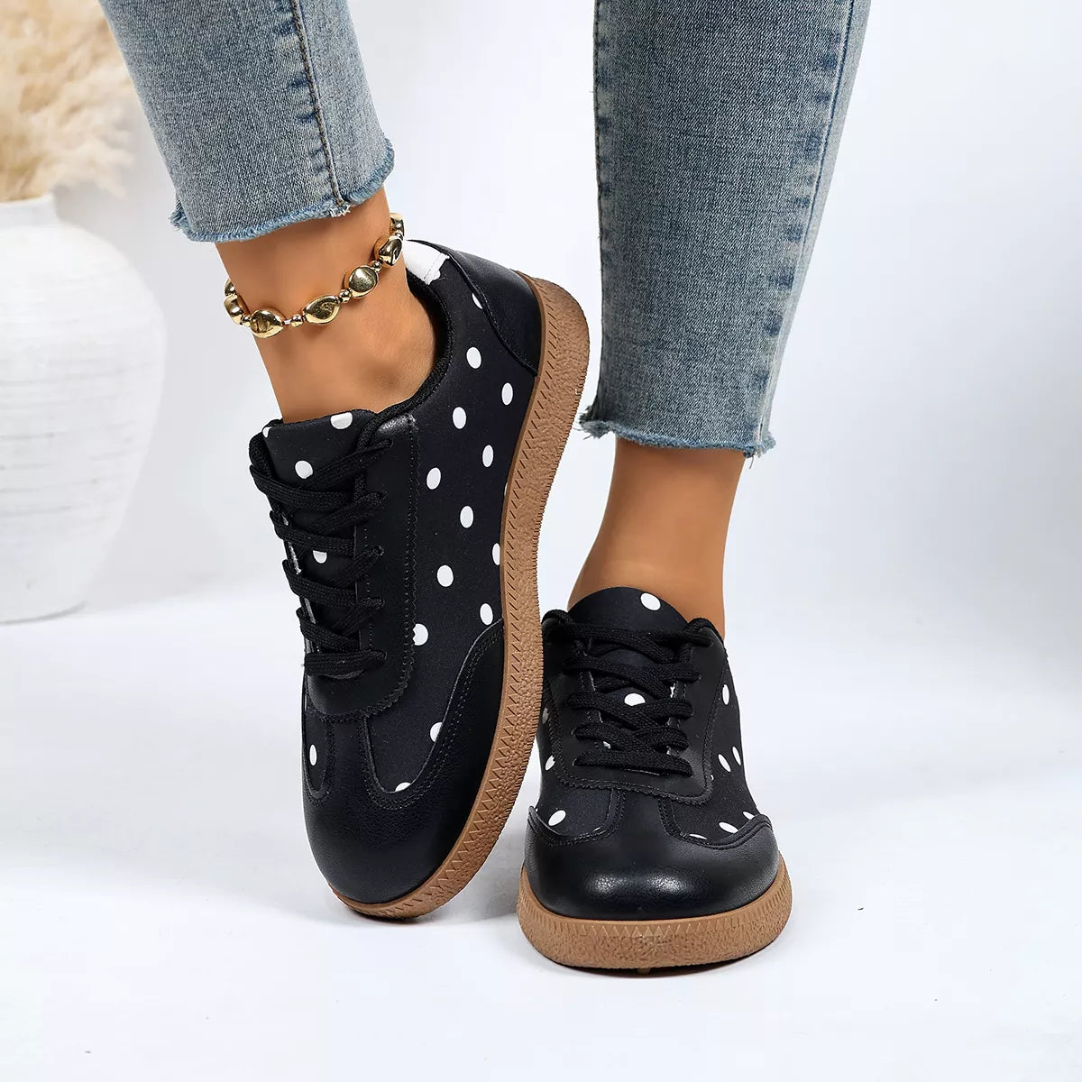 Polka Dot Casual Sneakers - Lilixa.store