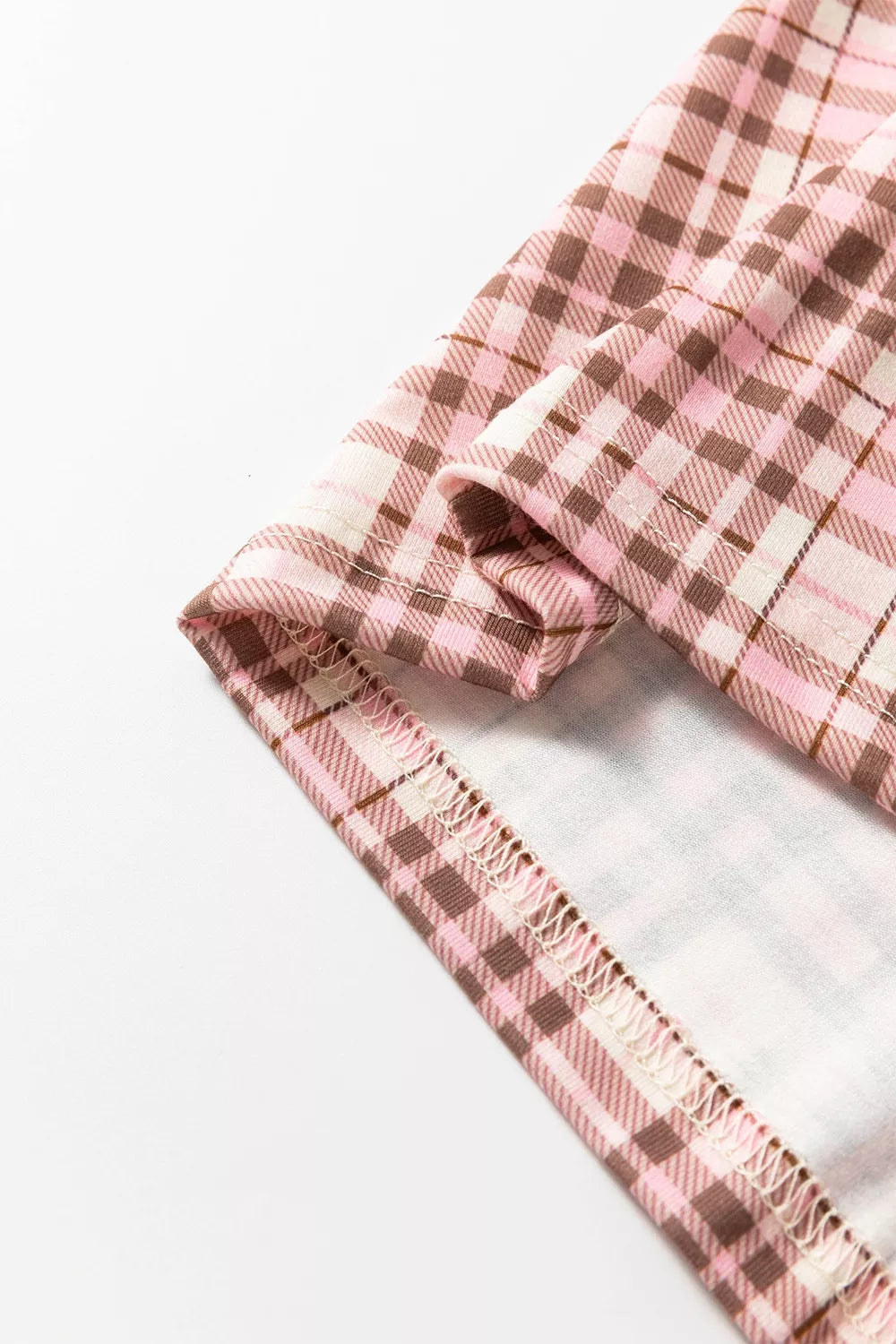 Plaid Patch Pockets Long Sleeve Lounge Set - Lilixa.store