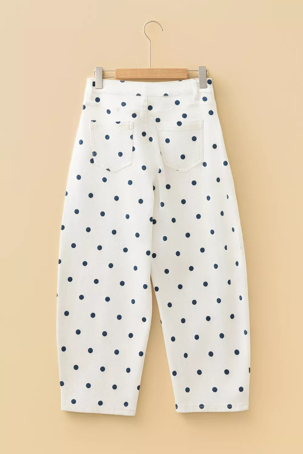 Polka Dot Wide-Leg Jeans