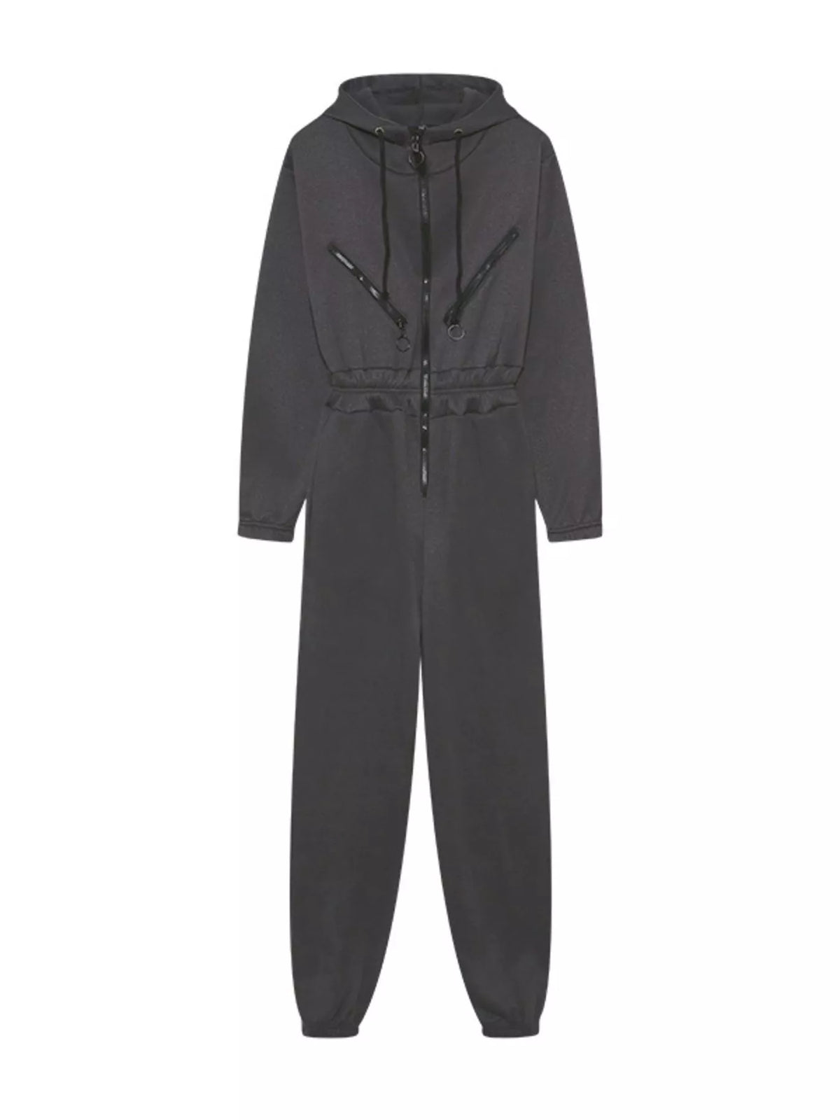 Hooded Zip-Up Long Sleeve Jumpsuit - Lilixa.store
