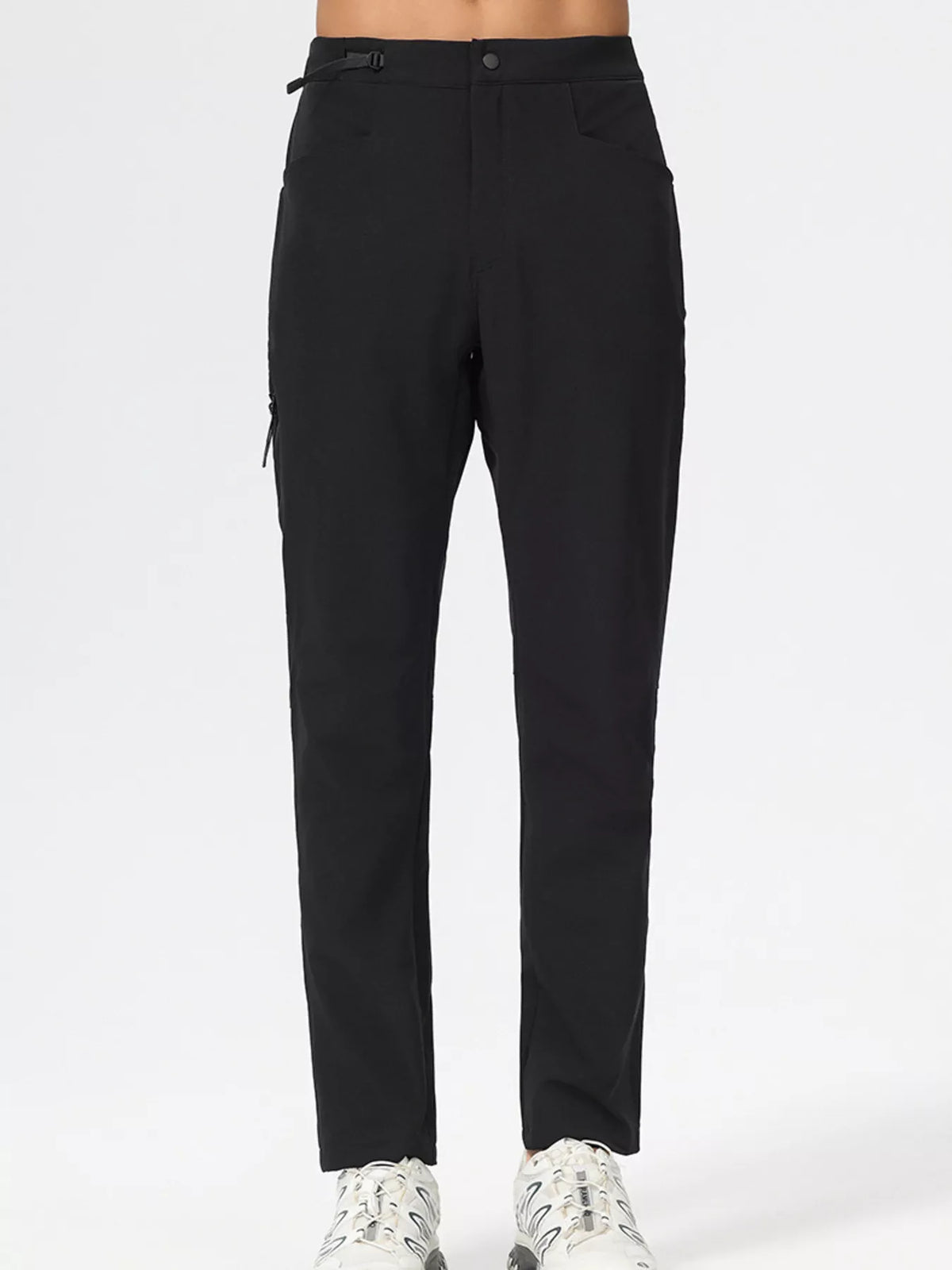 Men's Plus Size Slim-Fit Pants in Black