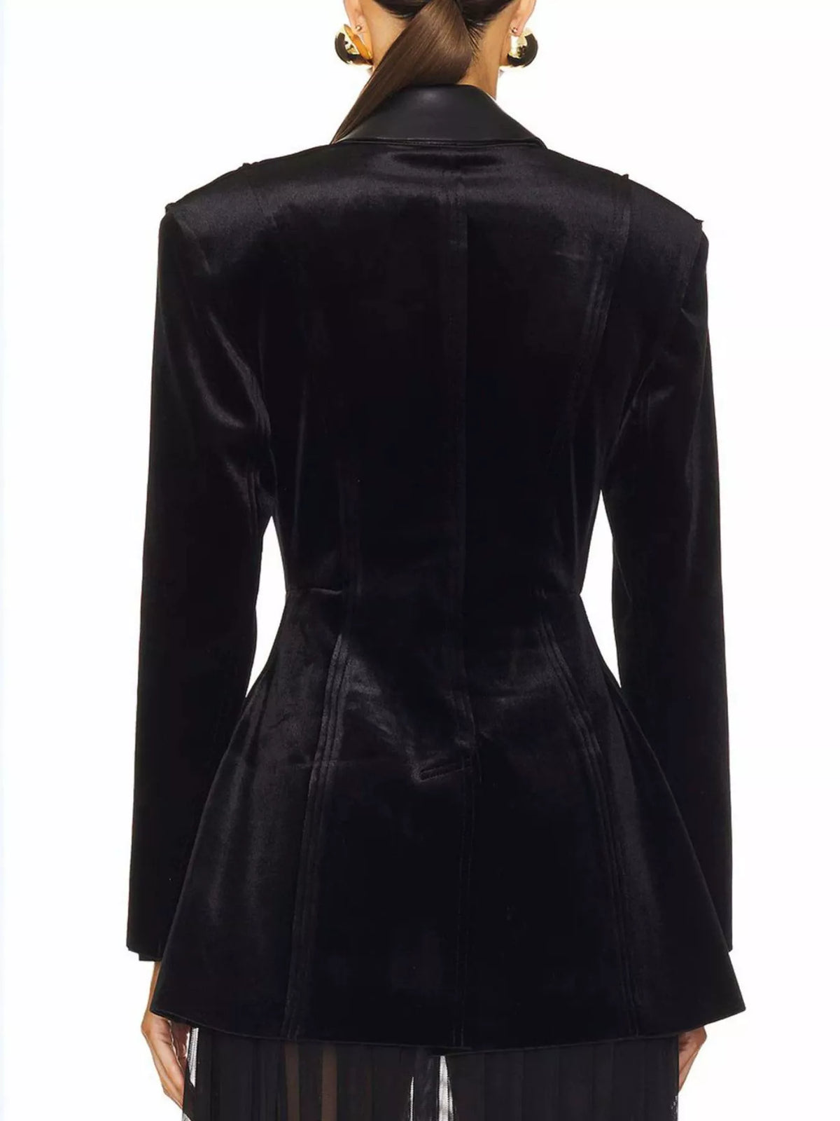 One-Button Long Sleeve Blazer, view 2