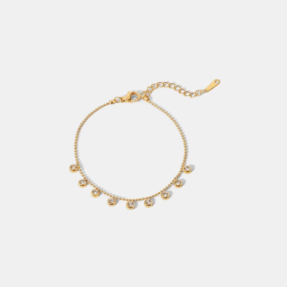 Zircon 18K Gold-Plated Stainless Steel Bracelet – image 1 | Lilixa Trending Jewelry