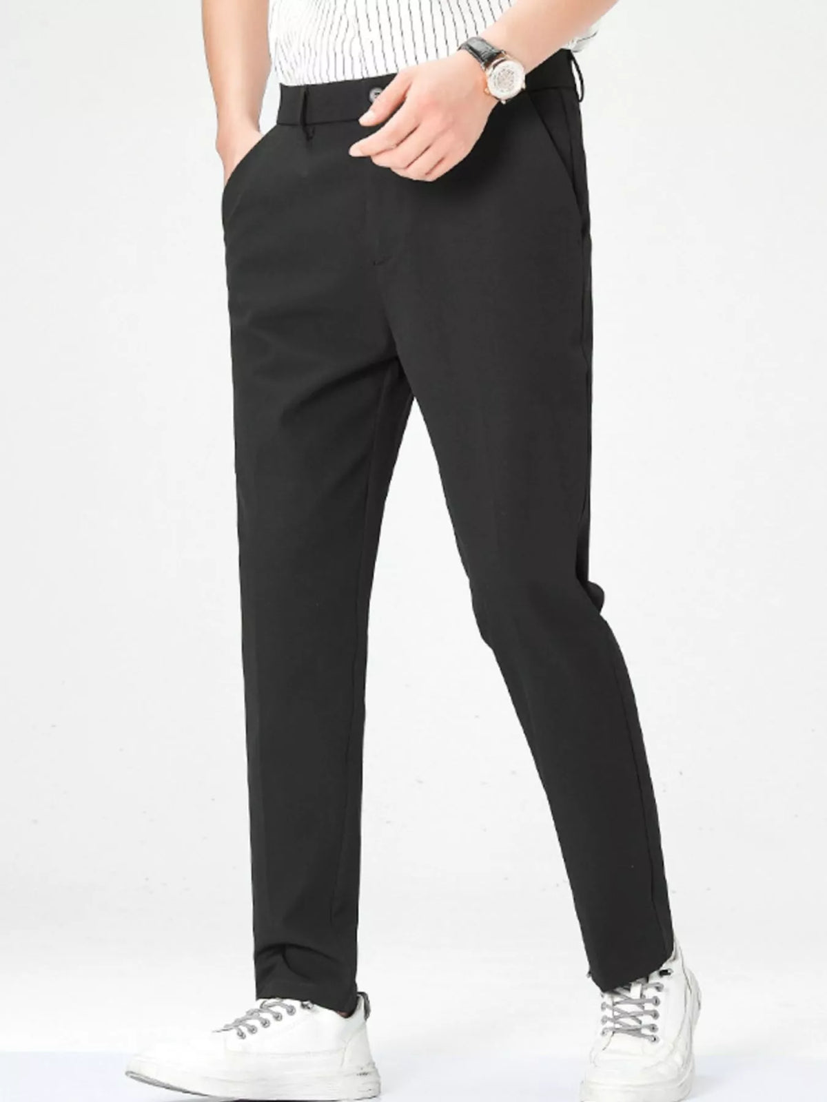 Men's Loose Fit Straight Leg Pants, view 2
