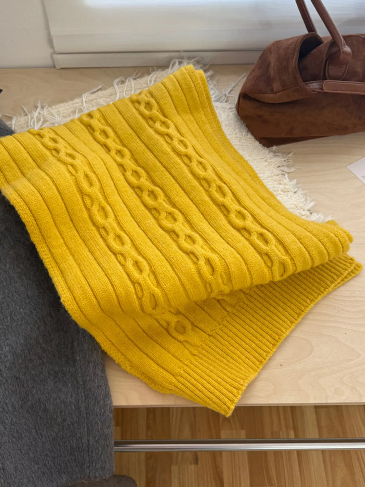 Textured Knit Winter Scarf - Lilixa.store