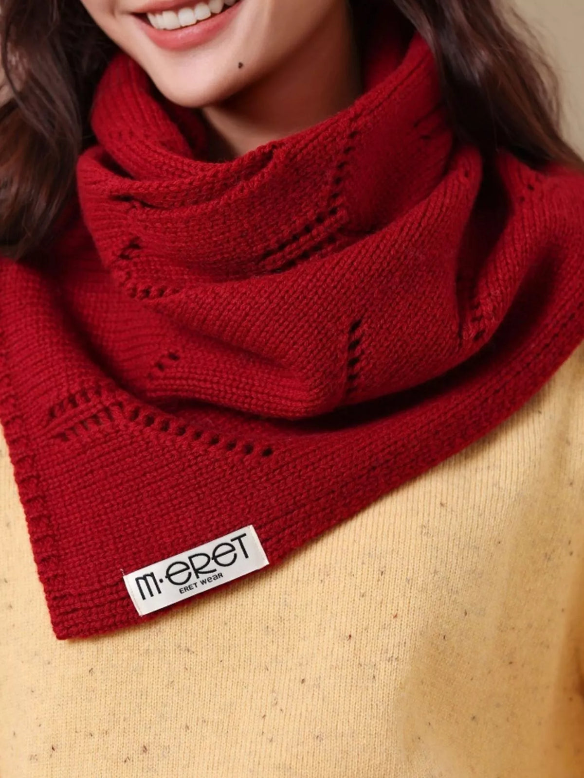 100% Wool Openwork Scarf - Lilixa.store