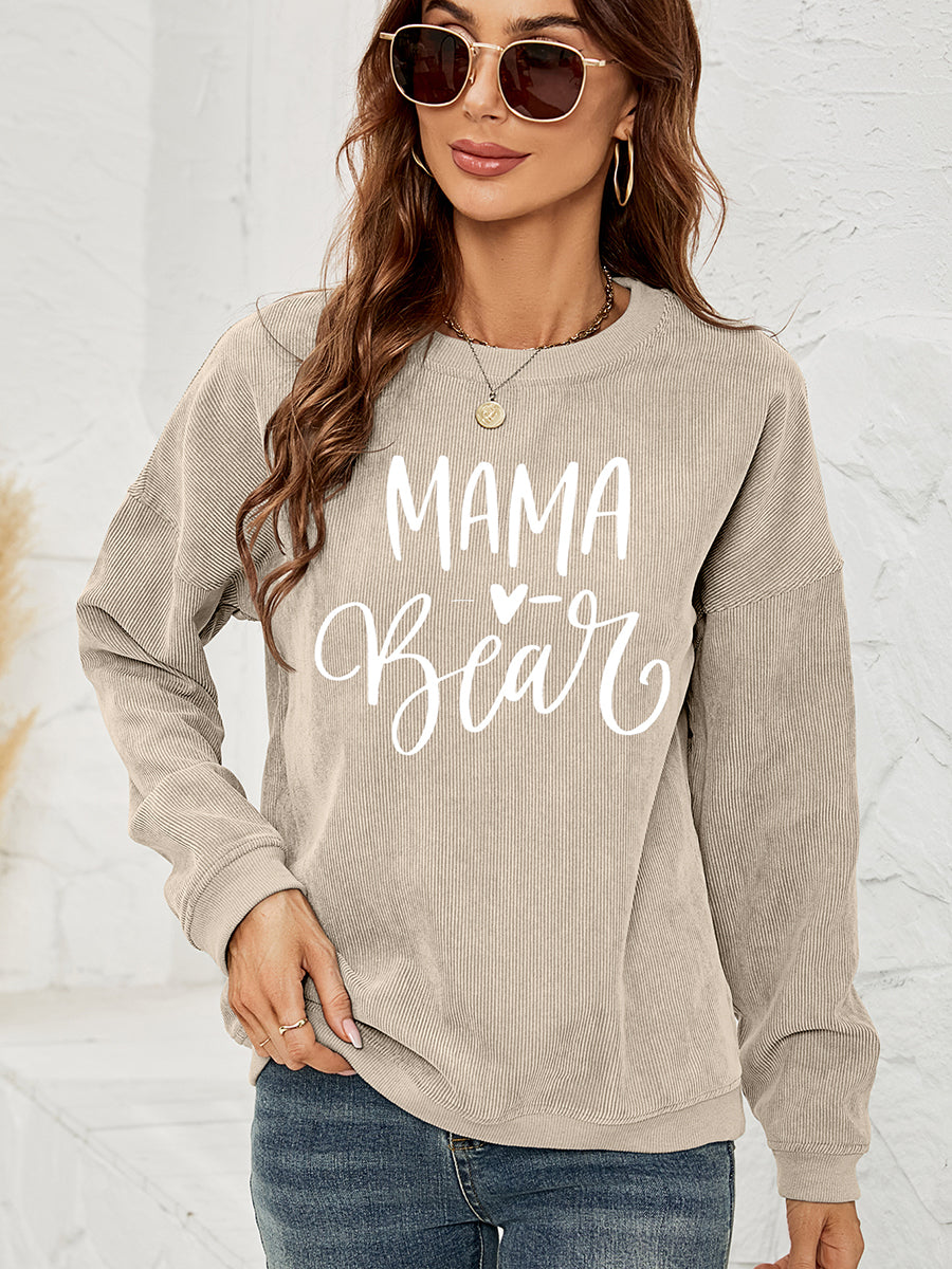MAMA Graphic Round Neck Sweatshirt - Lilixa.store