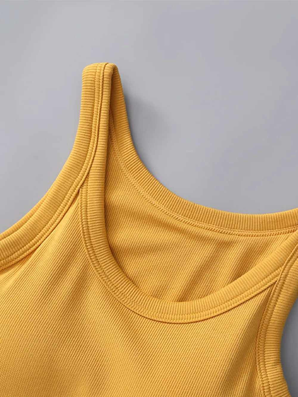 Round Neck Tank with Bra - Lilixa.store