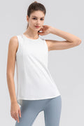 Round Neck Wide strap Active Tank - Lilixa.store