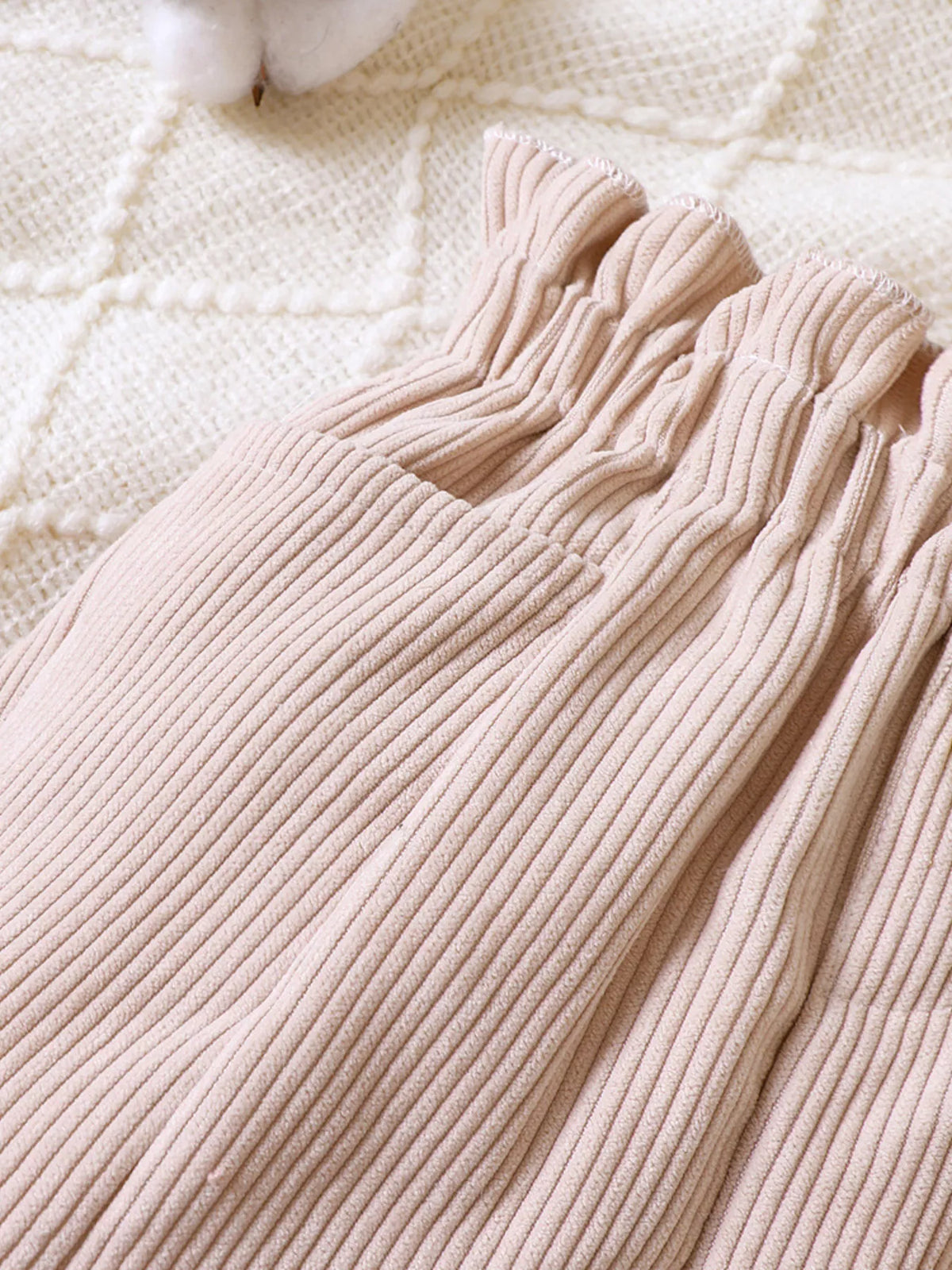Children's Ruffled Hem Corduroy Pants - Lilixa.store