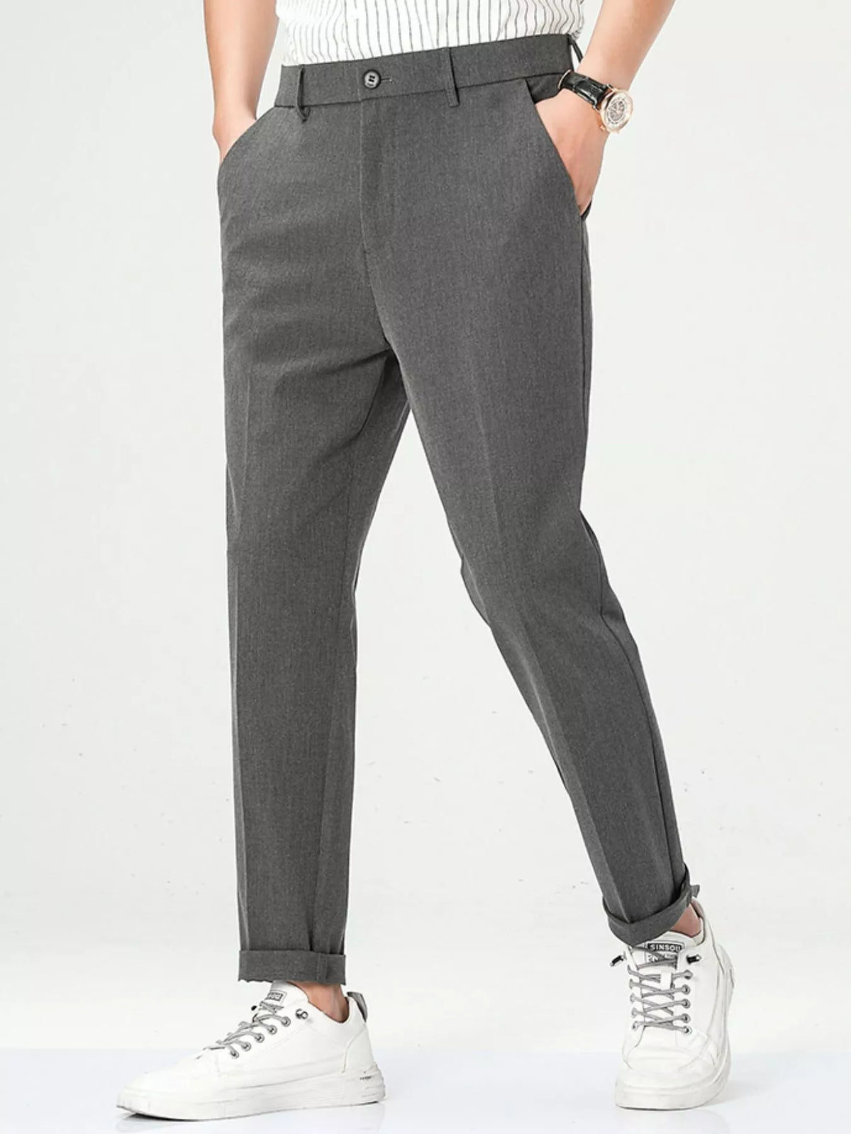 Men's Loose Fit Straight Leg Pants, view 8