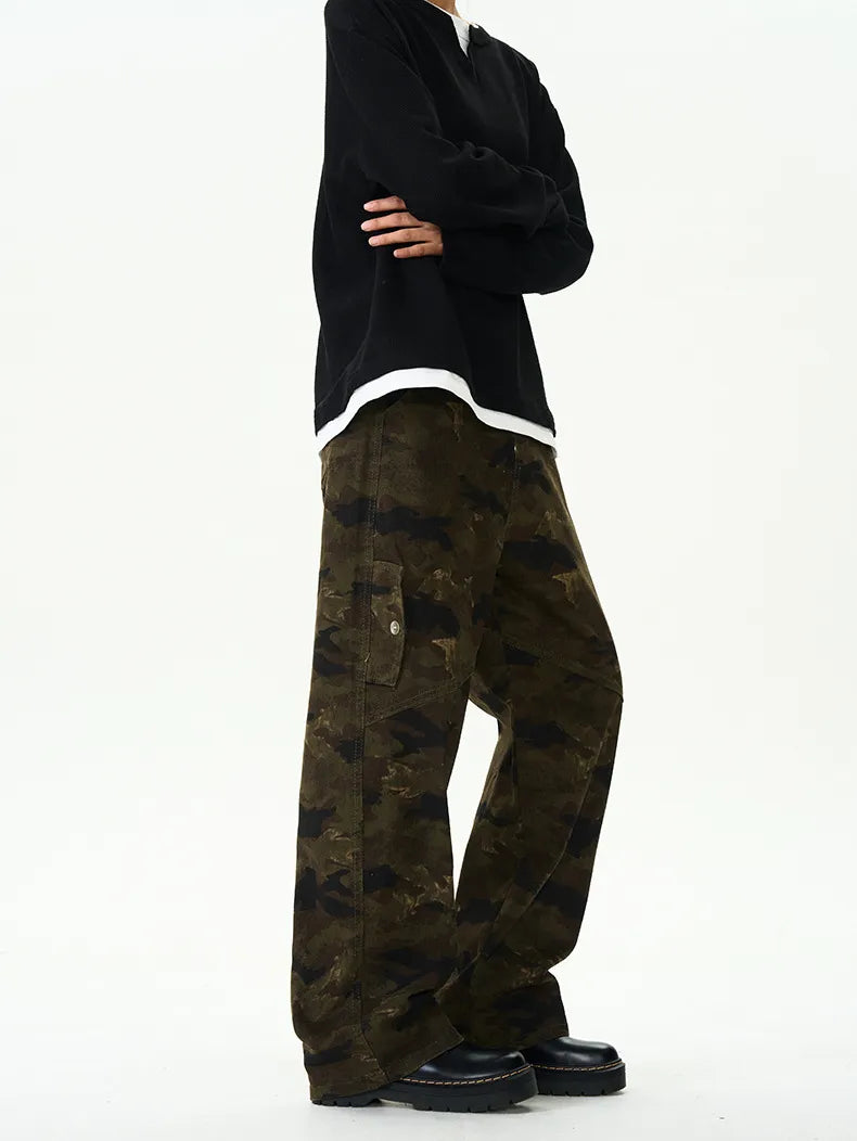 Men's Relaxed Fit Camo Cargo Pants in Camouflage, view 3