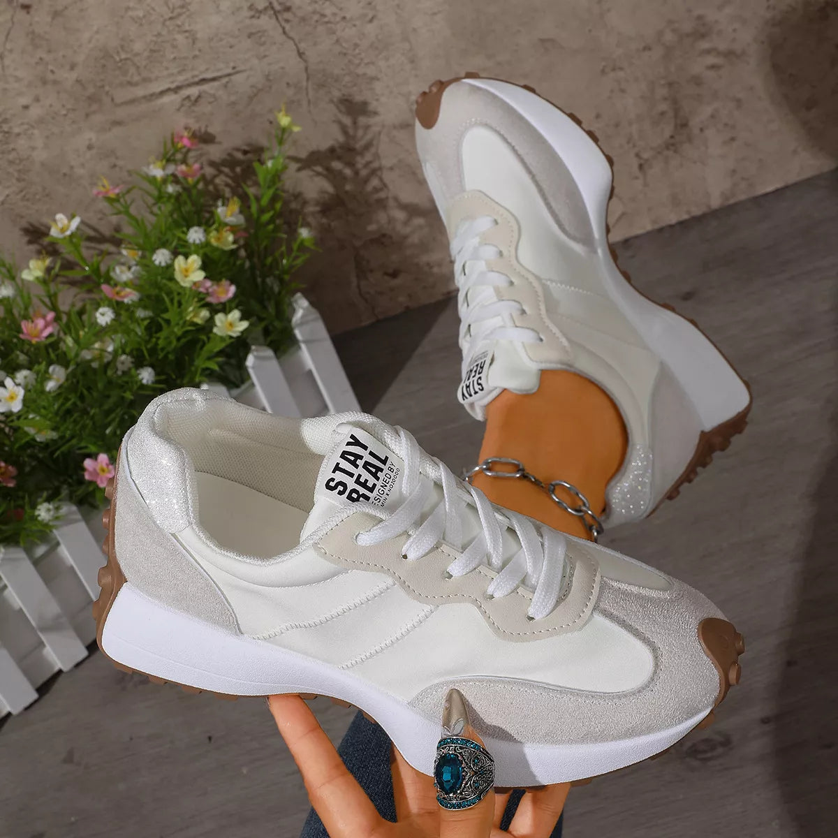 Round Toe Flats Sneakers - Lilixa.store