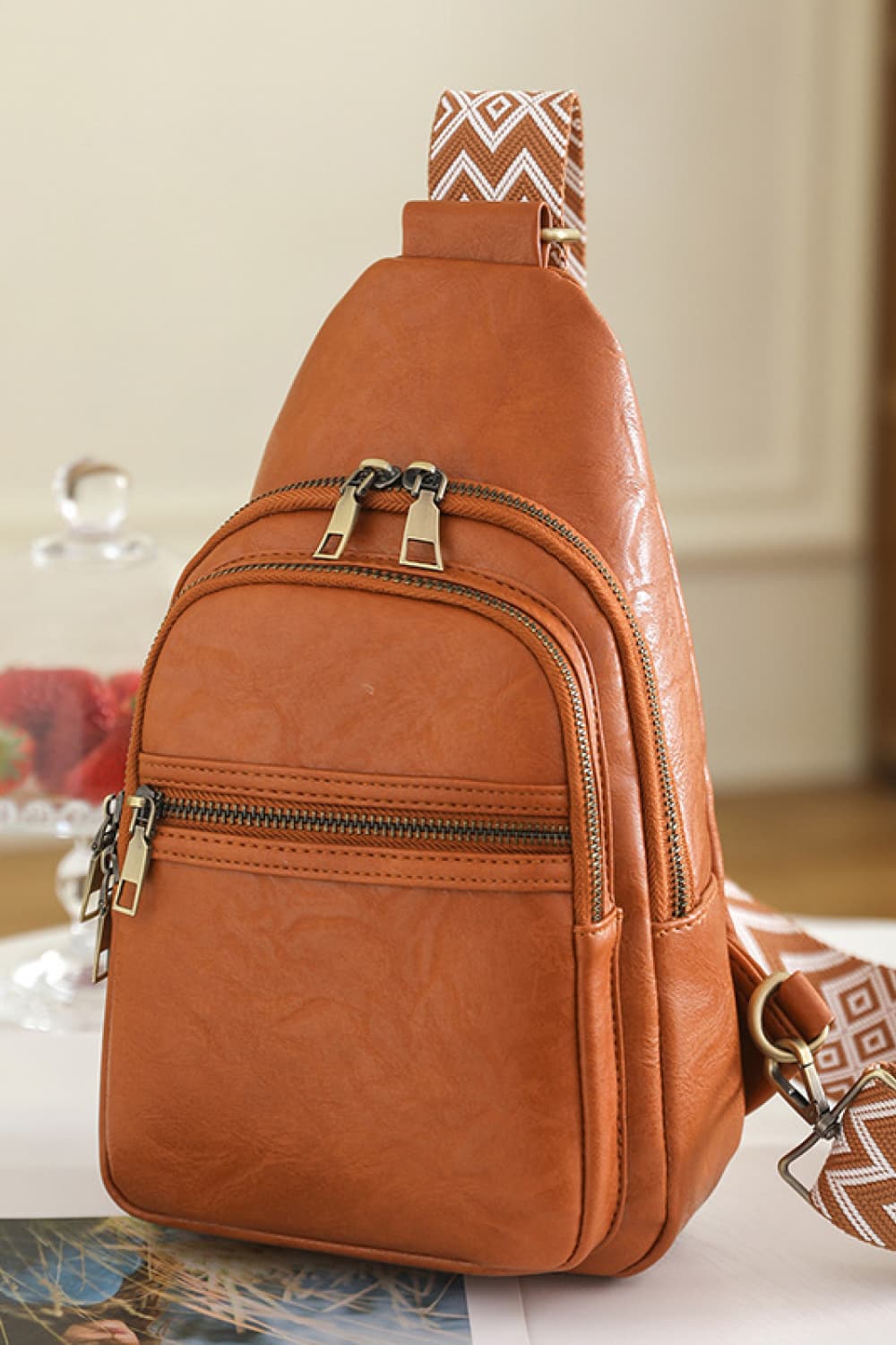 Adored It's Your Time PU Leather Sling Bag - Lilixa.store
