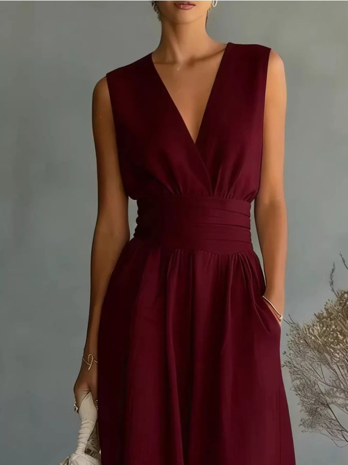 Full Size Sleeveless Wide-Leg Jumpsuit Plus Size - Lilixa.store