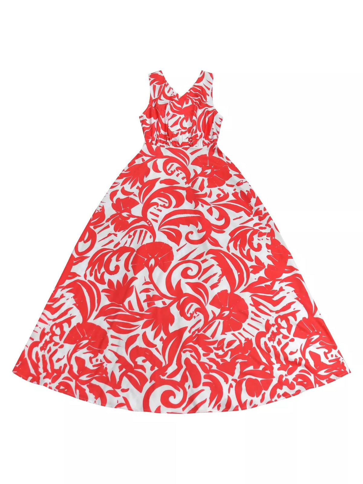 Backless Printed Sleeveless Maxi Dress - Lilixa.store