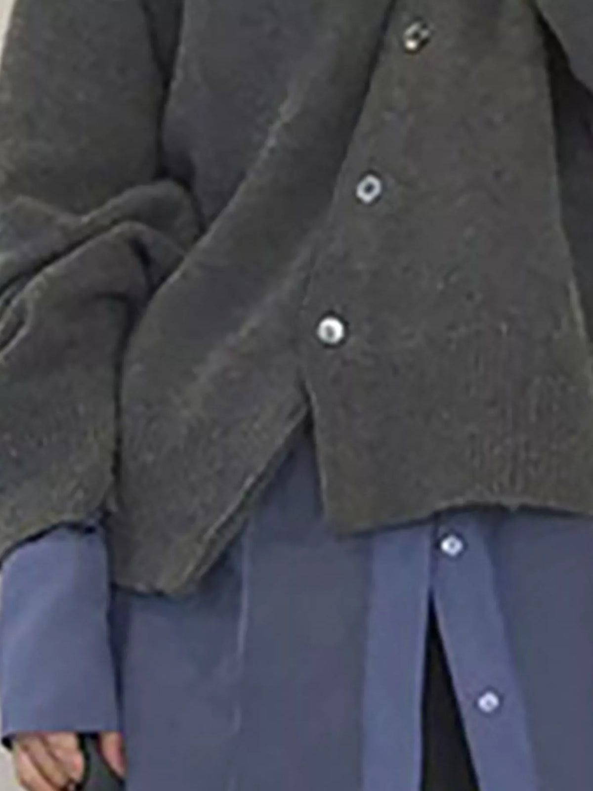 Asymmetric Button-Down Sweater