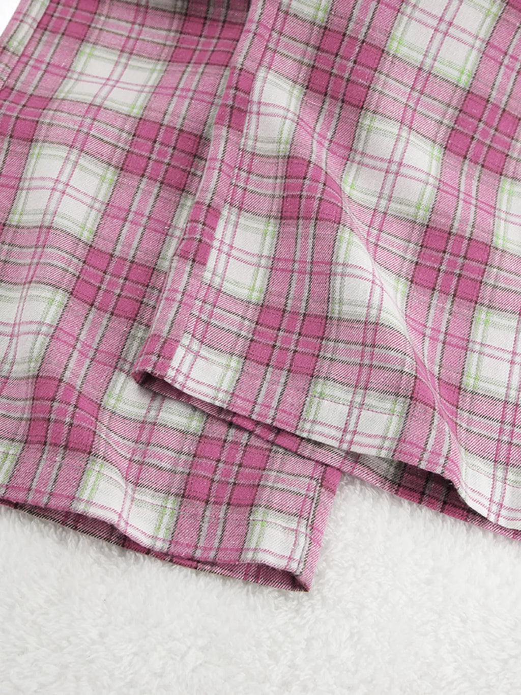 Plaid Long Sleeve Shirt and Pants Set - Lilixa.store