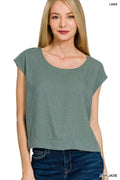 Zenana Linen Sleeveless Top - Lilixa.store