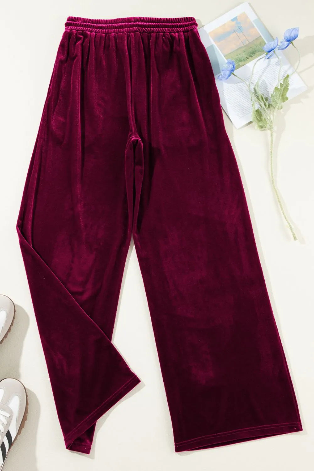 Drawstring Waist Wide Leg Active Pants - Lilixa.store
