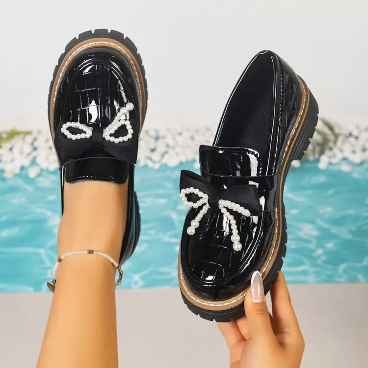 Round Toe Platform Loaferss - Lilixa.store