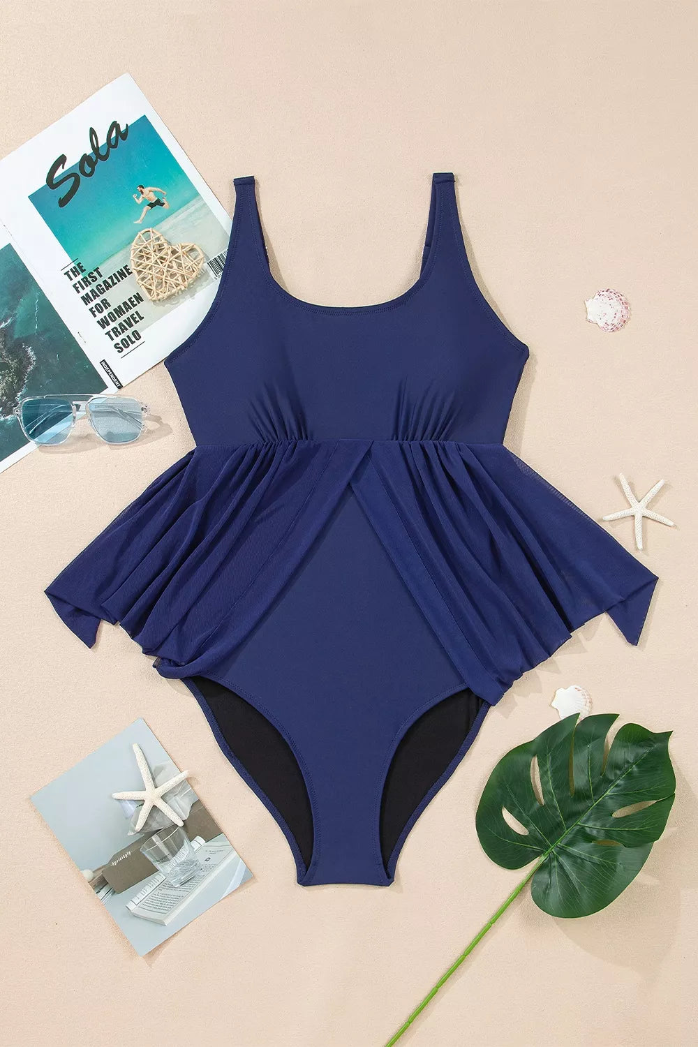Mesh Patchwork V Neck Half Sleeve Bodycon One Piece Swimwear - Lilixa.store
