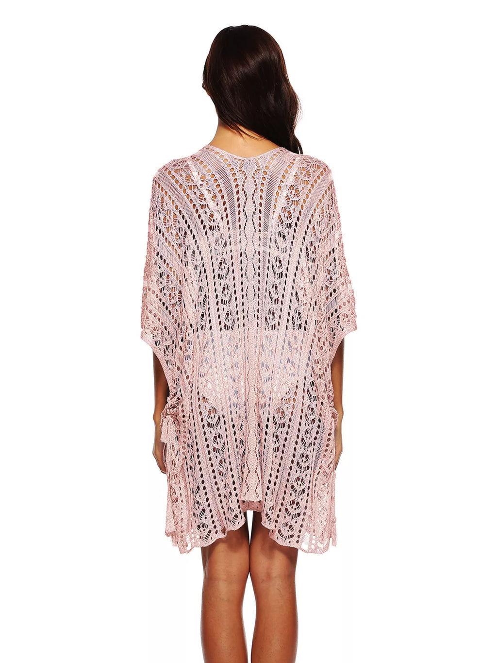 Crochet Knit V-Neck Cover-Up - Lilixa.store