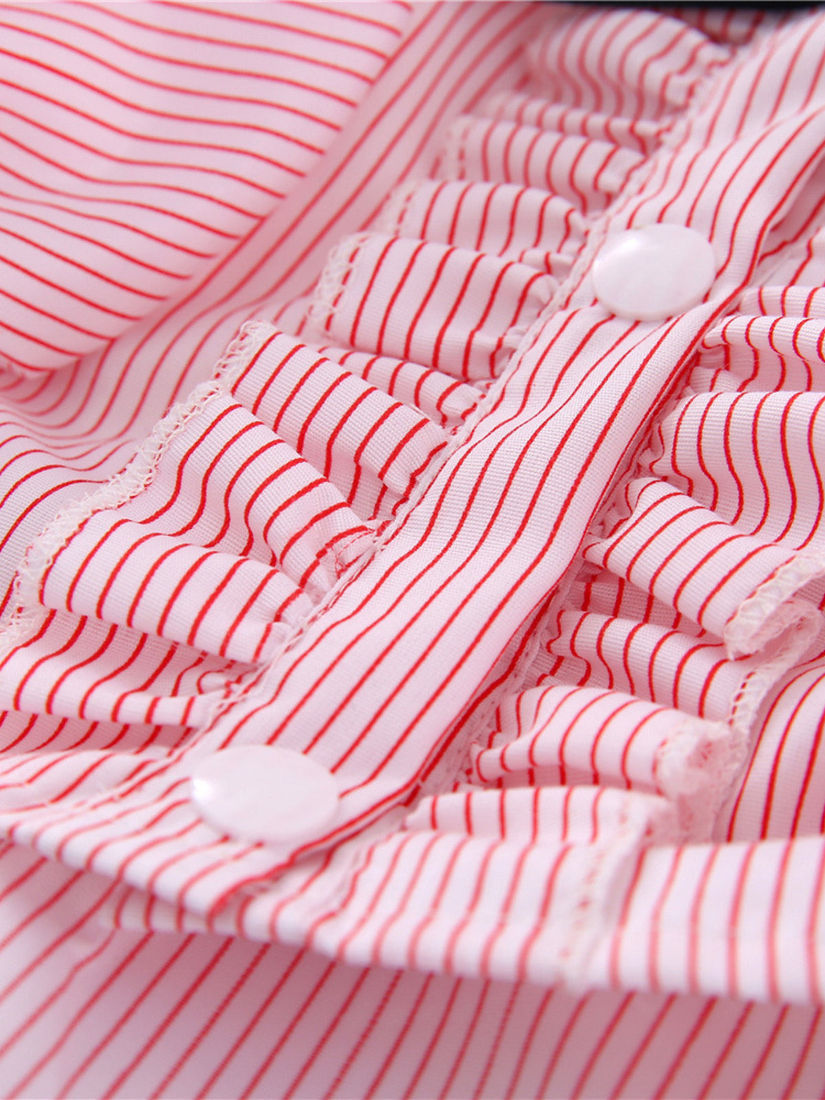Striped Ruffle Pet Top with Bow - Lilixa.store