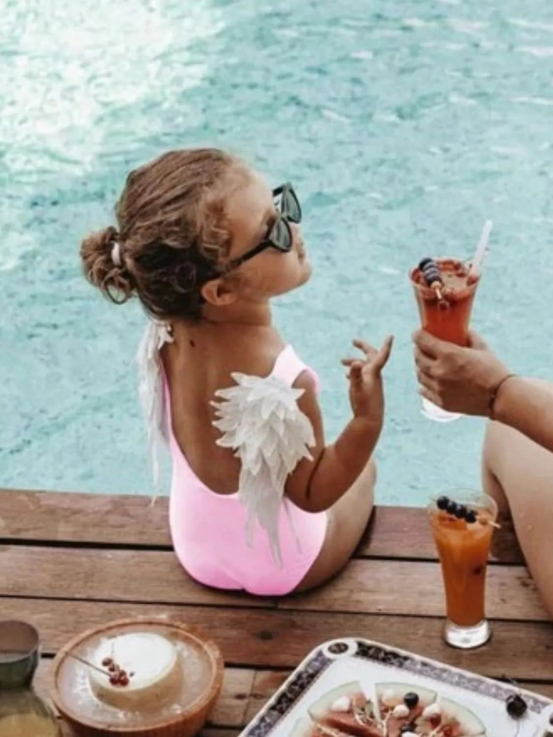 Backless Wide Strap Parent-Child Swimwear - Lilixa.store