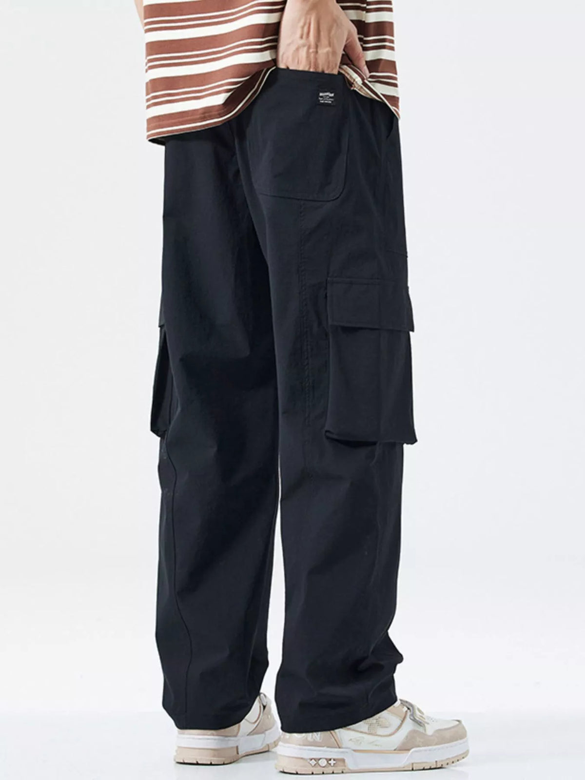 Men's Full Size Relaxed Fit Cargo Pants Plus Size, view 3