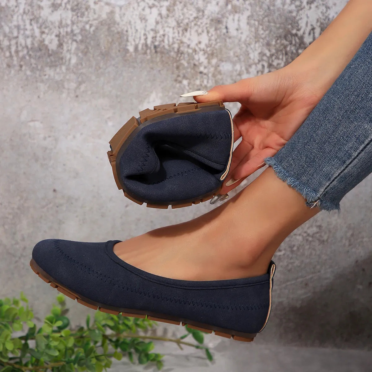 Round Toe Flat Slip-Ons, view 6
