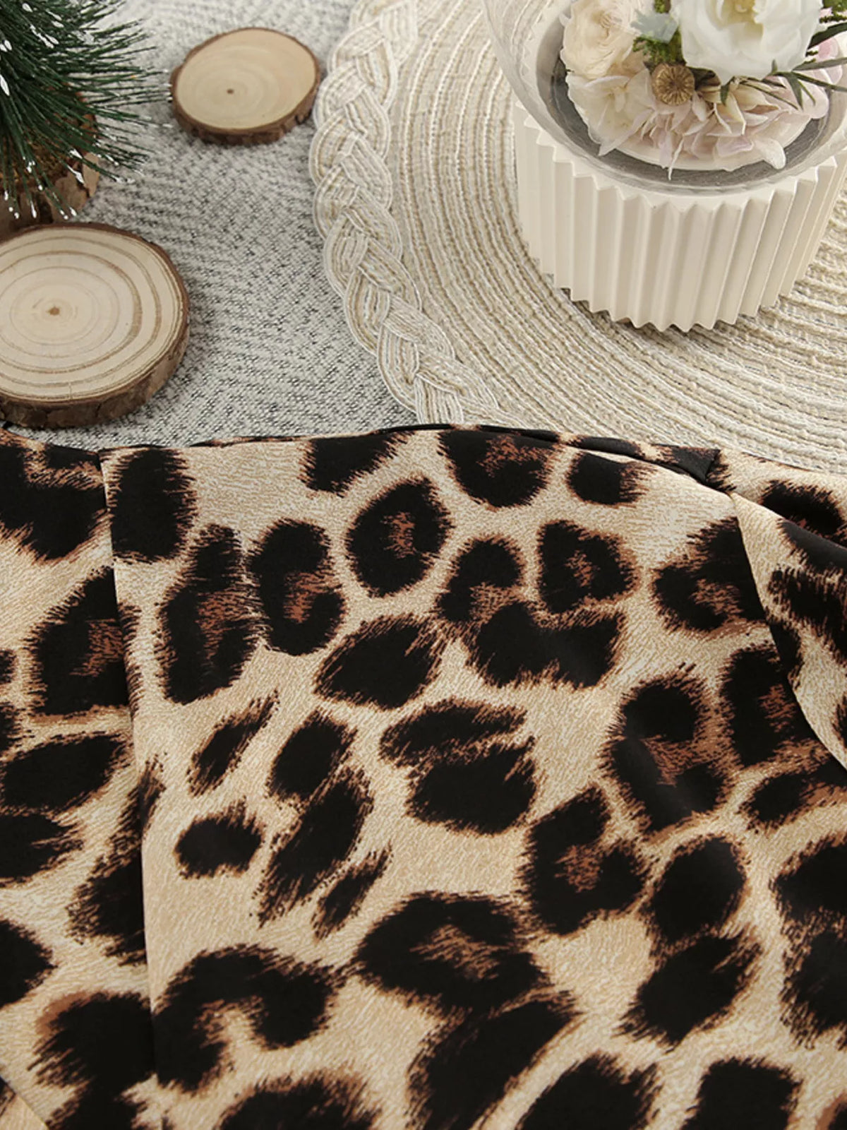 Leopard Cami & Cardigan and Shorts Three-Piece Lounge Set - Lilixa.store