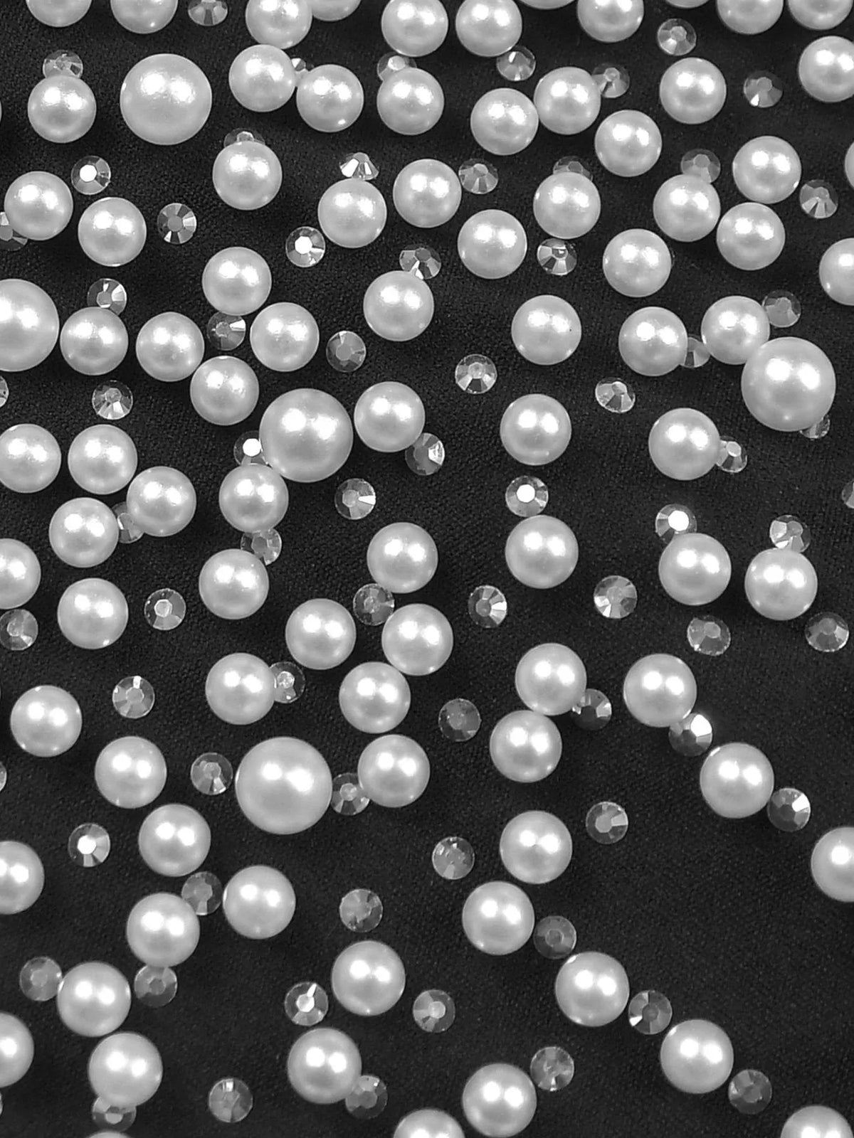 Pearl Detail Long Sleeve Maxi Dress