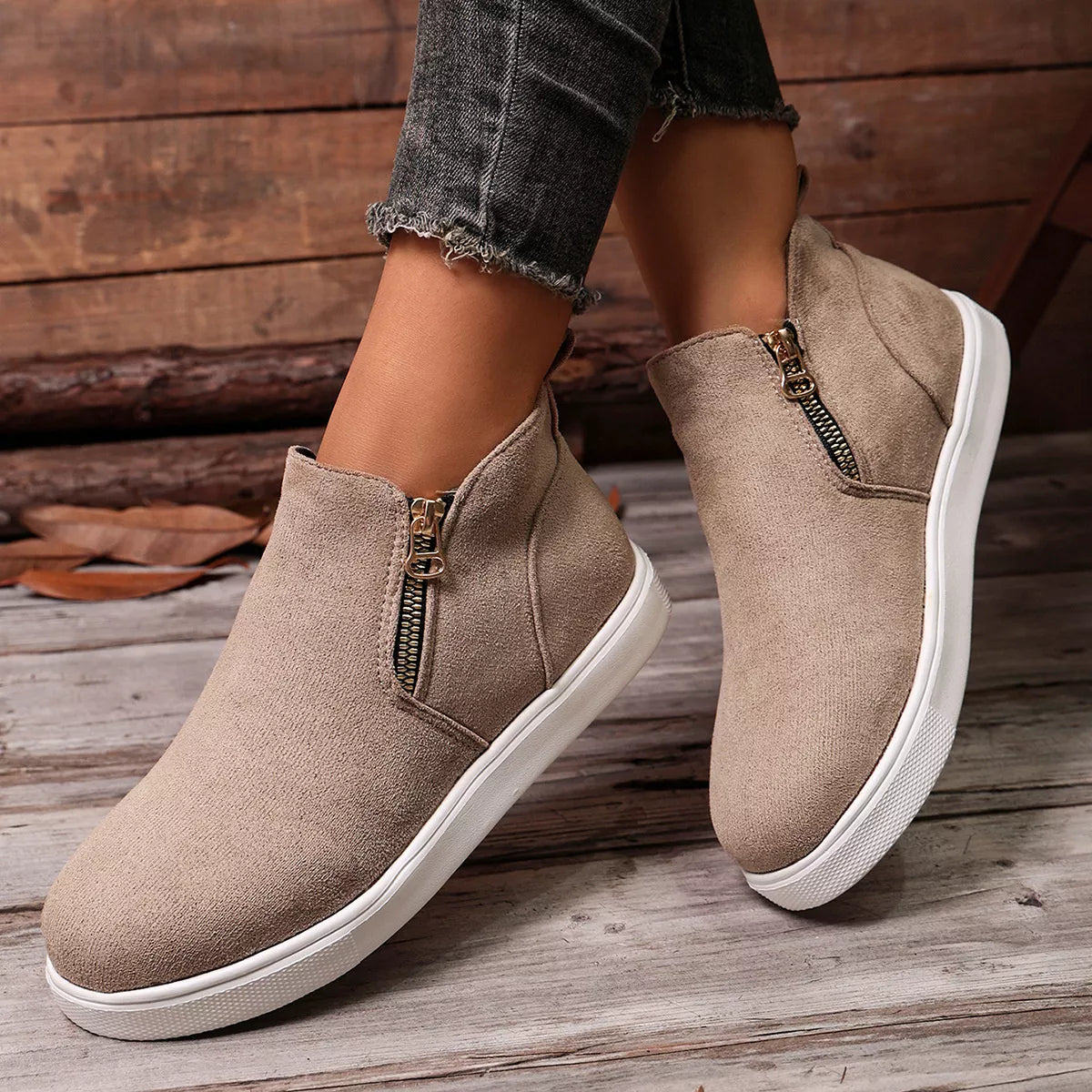 Round Toe Ankle Boots - Lilixa.store