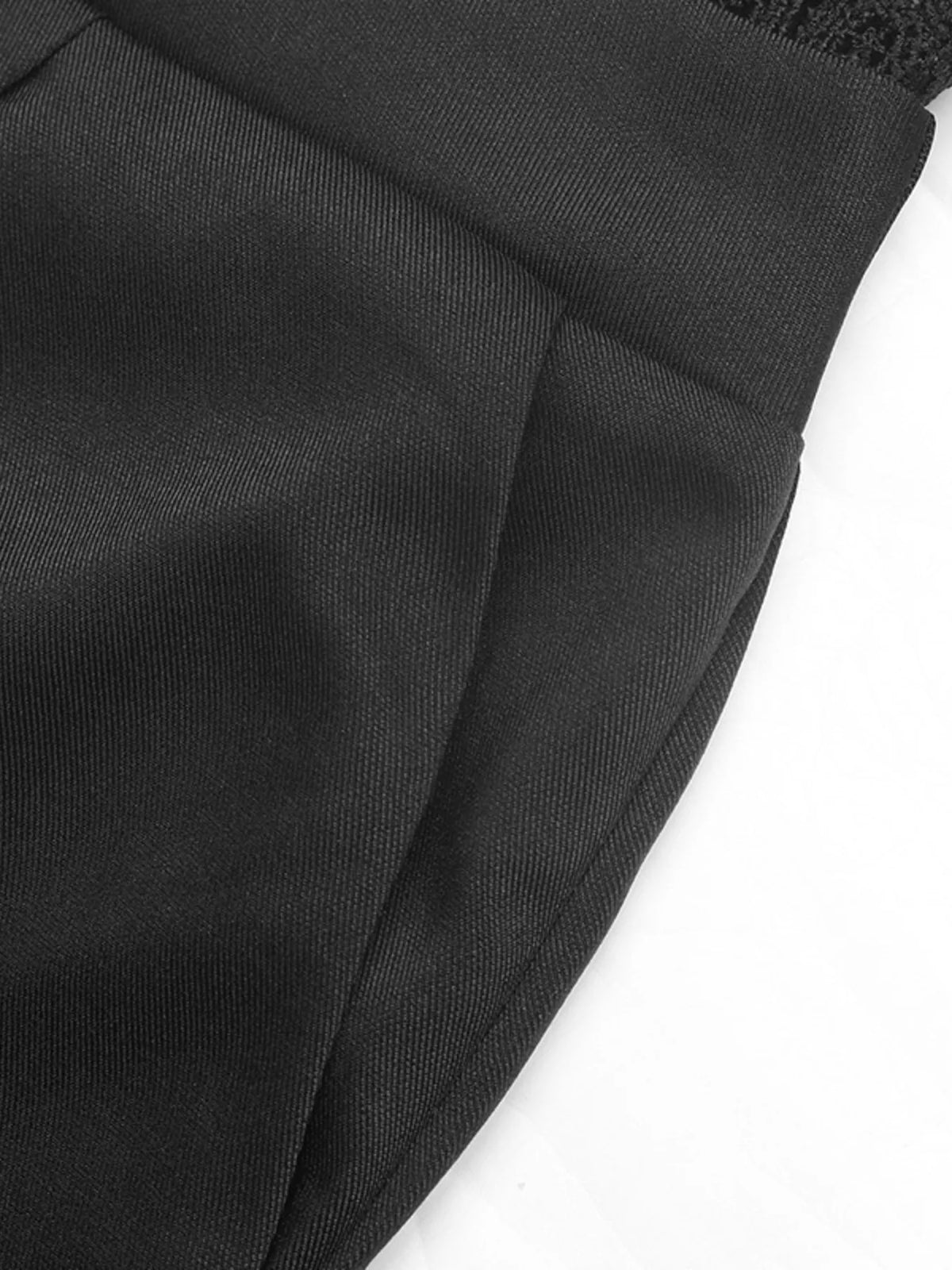 High-Waisted Wide-Leg Lace-Trimmed Pants