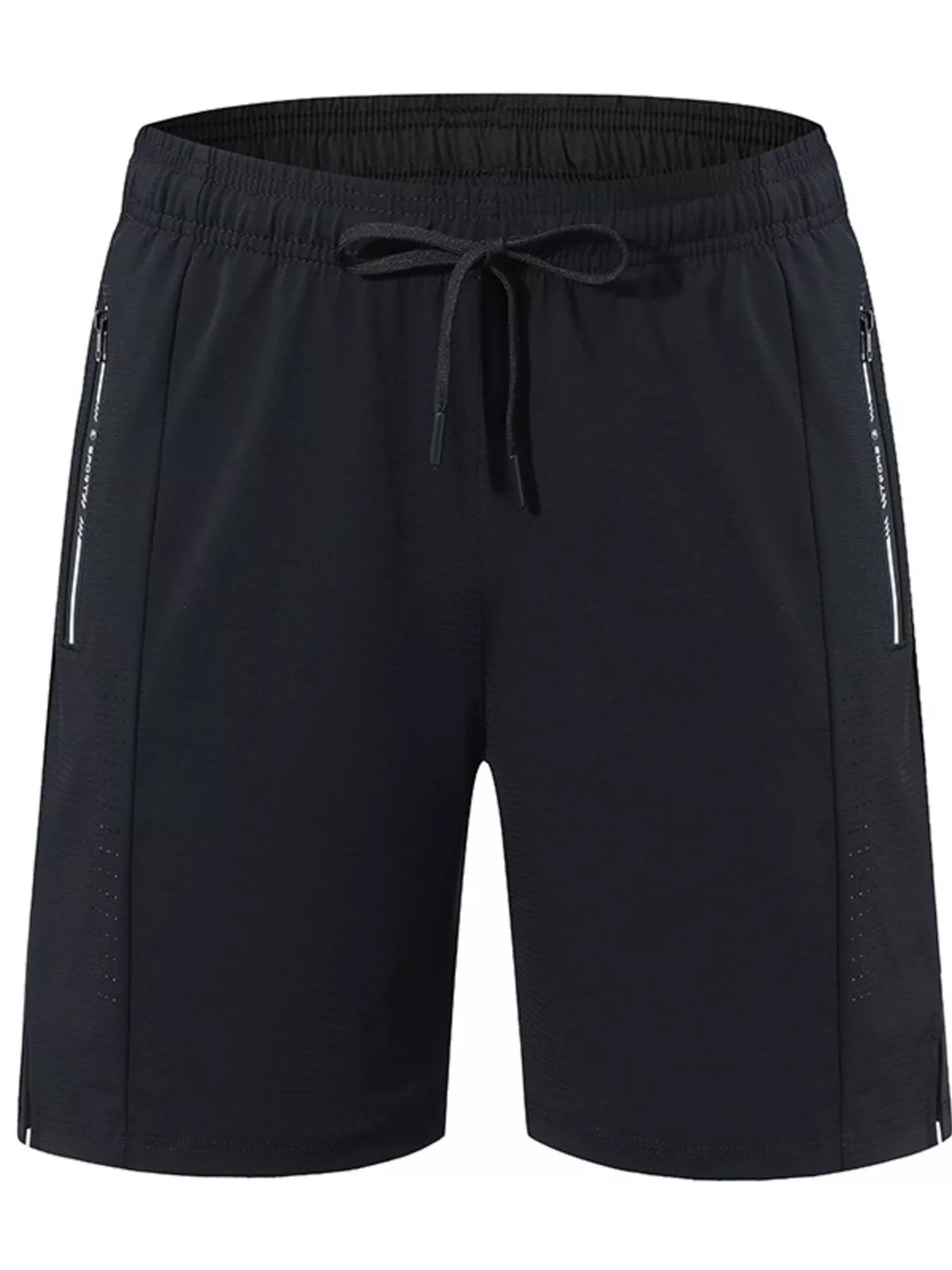 Men's Plus Size Quick Dry Athletic Shorts in Black