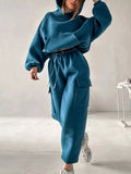 Kangaroo Pocket Hoodie and Joggers Set - Lilixa.store