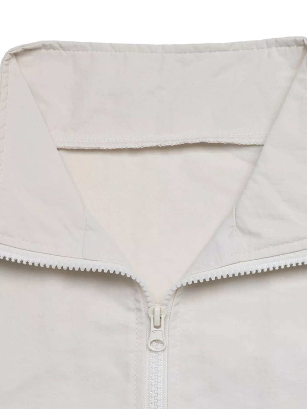 Zip-Up Dropped Shoulder Jacket
