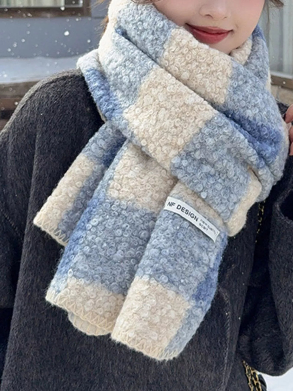 Plaid Pattern Winter Scarf - Lilixa.store