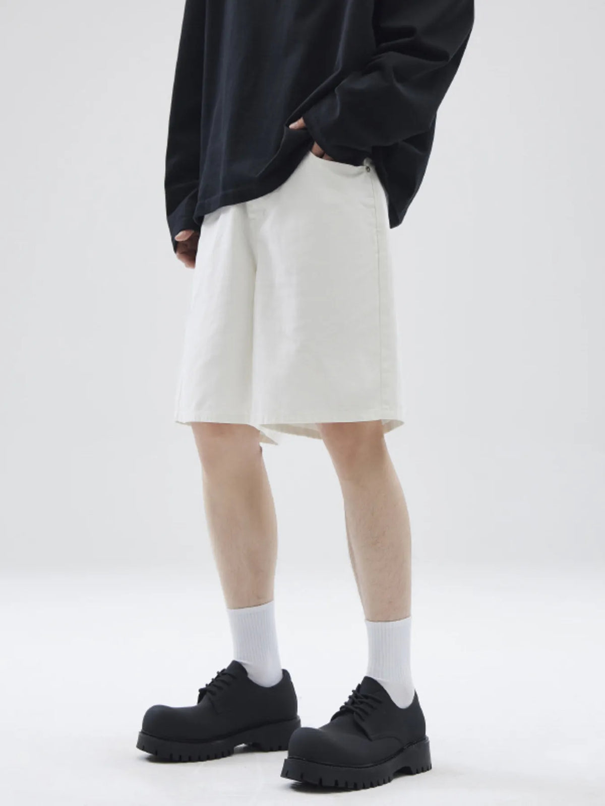 Men's Full Size Wide-Leg Shorts Plus Size, view 5