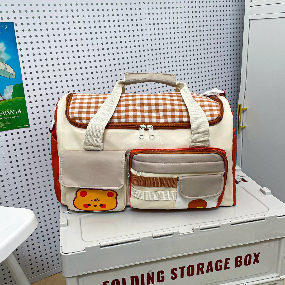 Cartoon Bear Pattern Travel Bag - Lilixa.store