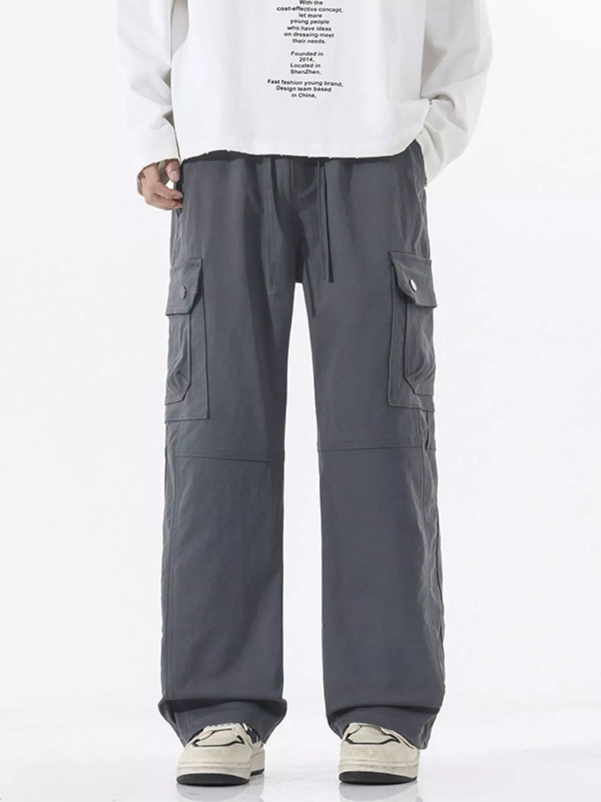 Men's Full Size Multi-Pocket Cargo Utility Pants Plus Size, view 7