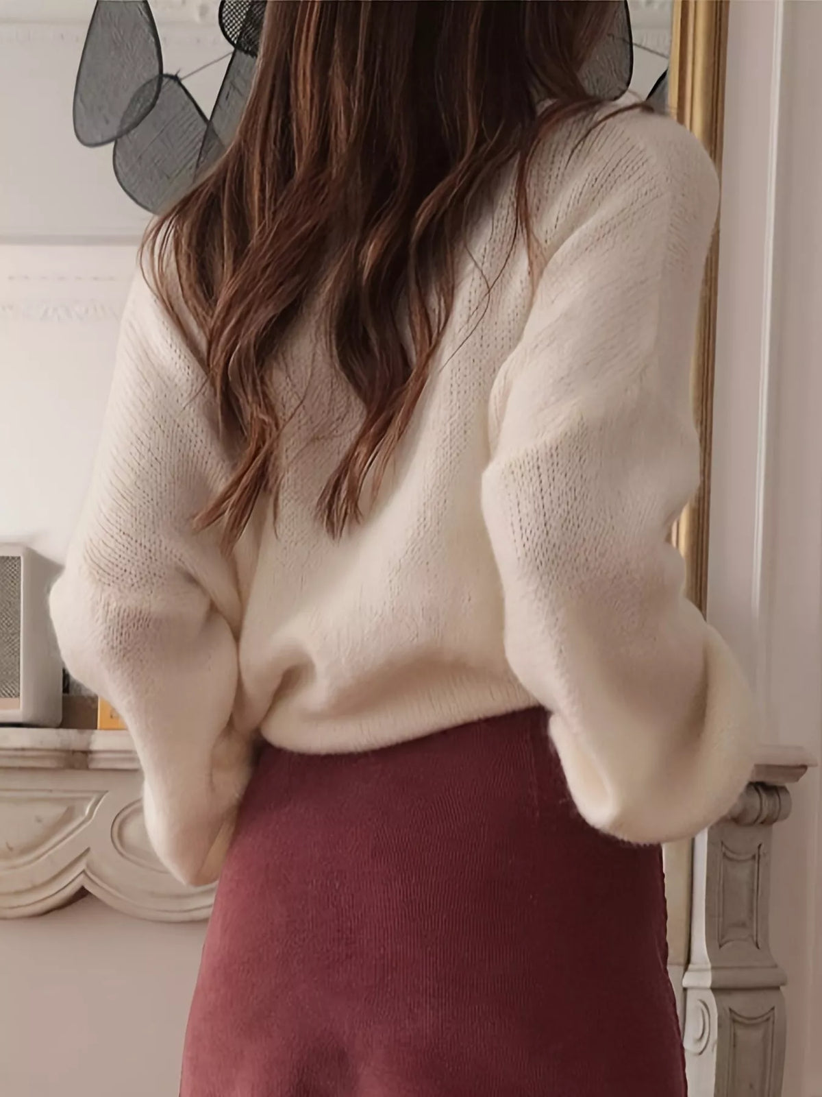 Turtleneck Oversized Dropped Shoulder Sweater
