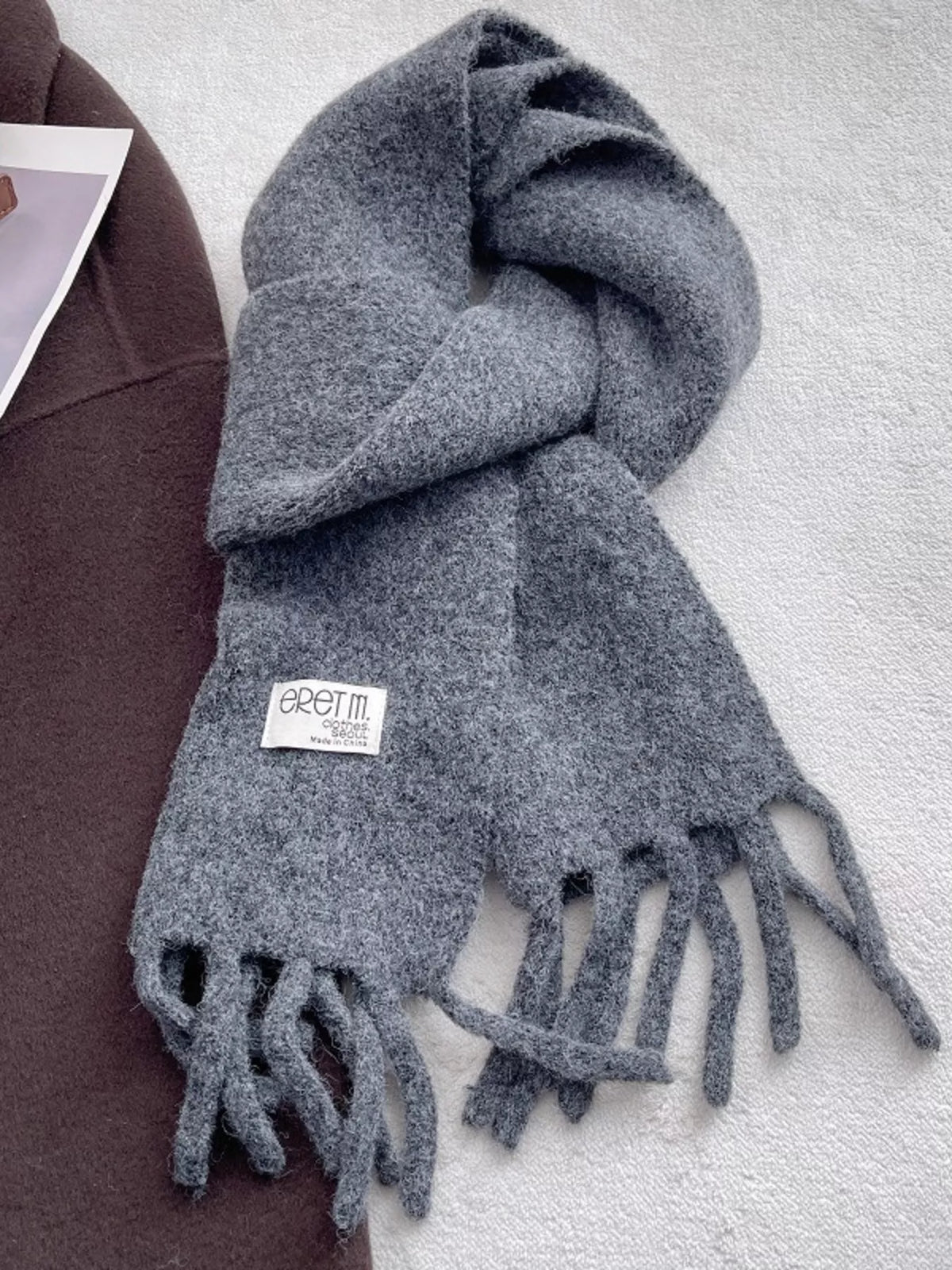 Fringe Solid Color Scarf - Lilixa.store