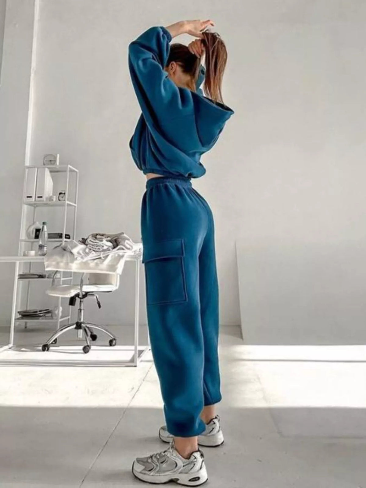 Kangaroo Pocket Hoodie and Joggers Set - Lilixa.store